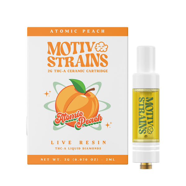 Atomic Peach - Live Resin Liquid Diamonds Indica - THCA Cartridge - 2g