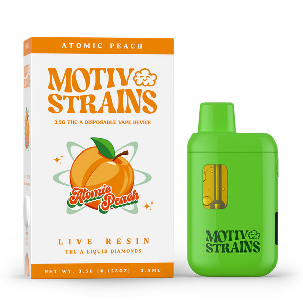 Atomic Peach - Live Resin Liquid Diamonds Indica - THCA Disposable - 3.5g