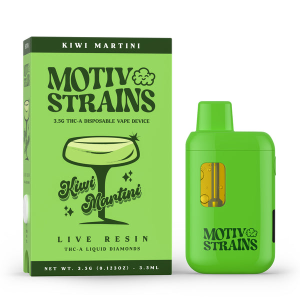 Kiwi Martini - Live Resin Liquid Diamonds Sativa THCA Disposable - 3.5g