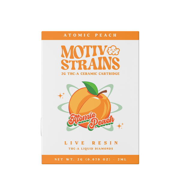 Atomic Peach - Live Resin Liquid Diamonds Indica - THCA Cartridge - 2g