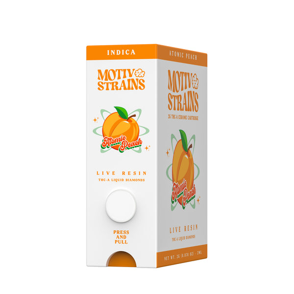 Atomic Peach - Live Resin Liquid Diamonds Indica - THCA Cartridge - 2g
