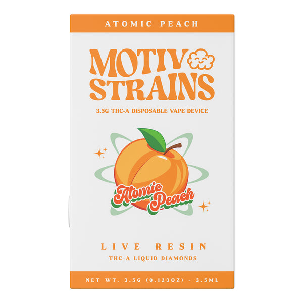 Atomic Peach - Live Resin Liquid Diamonds Indica - THCA Disposable - 3.5g