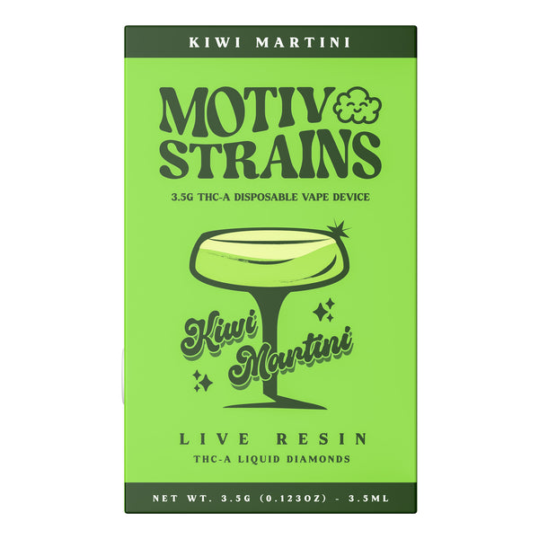 Kiwi Martini - Live Resin Liquid Diamonds Sativa THCA Disposable - 3.5g